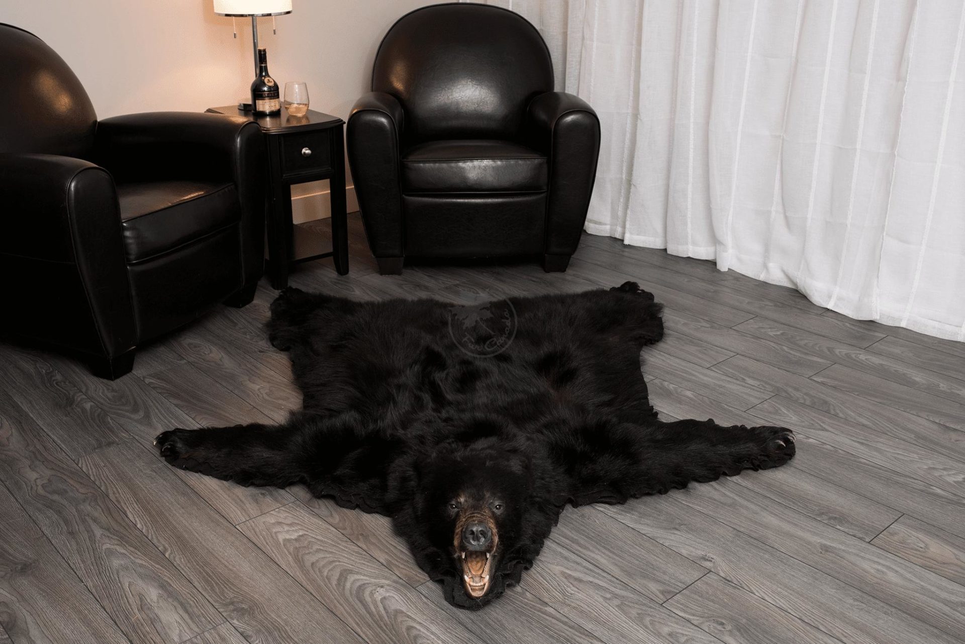 Black Bear Skin Rugs Furcanada, Leather Area Rugs Canada