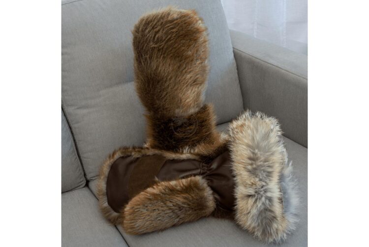 Beaver Mittens with Coyote Trim