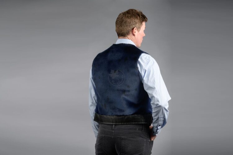 Men's Seal Skin Vest - Leather Bottom