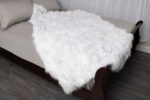 White Fox Pieces Fur Blanket